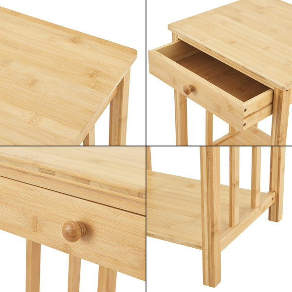 Sidebord Ranua Bambus Natur [en.casa]