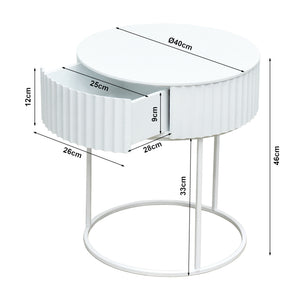 Rill sidebord med skuffe [en.casa]