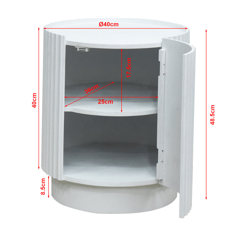 Målskitse Rill sidebord med dør [en.casa]