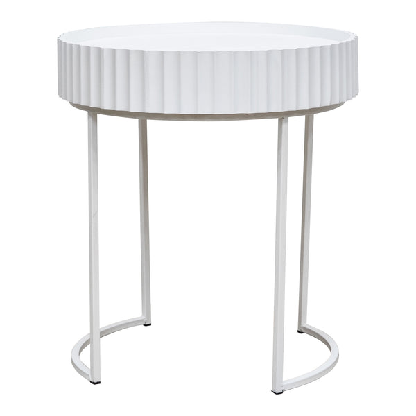 Mesa auxiliar Rill redonda metal 45xØ40cm  [en.casa]