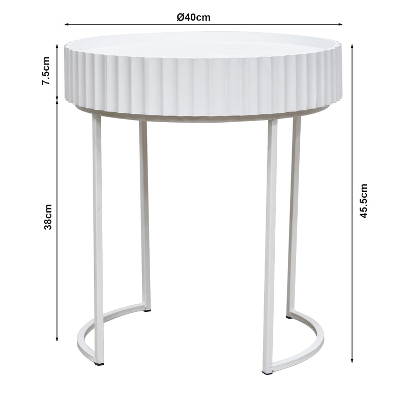 Målskitse Sidebord Rill 46xØ40 cm [en.casa]