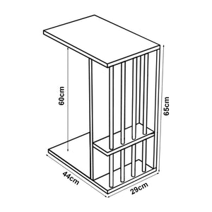 Sidebord Siikainen 65x44x29 cm [en.casa]