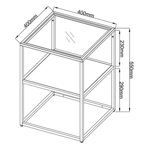 Solund sidebord 55x40x40 cm [en.casa].