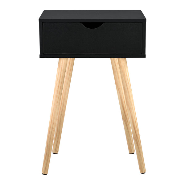 [en.casa] Sengebord - sideboard - med skuffe - 60x40x29,5cm - fyrretræ - spånplade - i forskellige farver