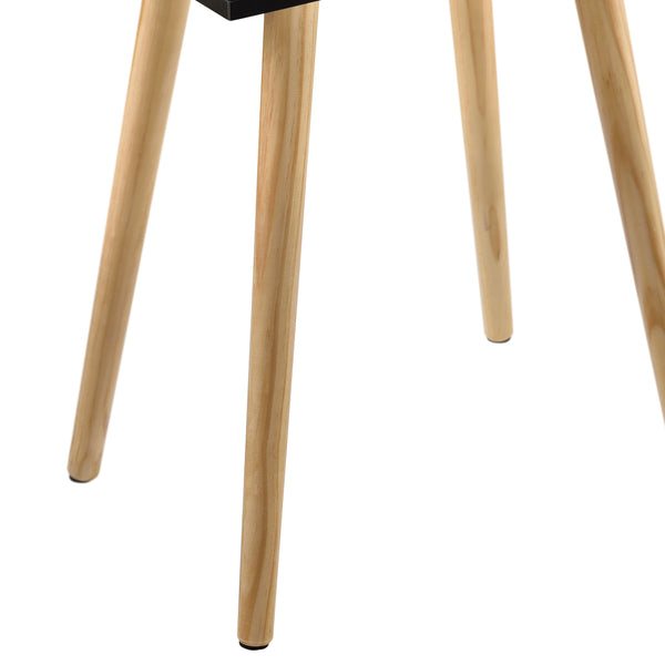 [en.casa] Sengebord - sideboard - med skuffe - 60x40x29,5cm - fyrretræ - spånplade - i forskellige farver