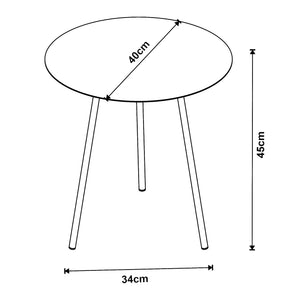 Sula metal sidebord sort i forskellige størrelser størrelser [en.casa]