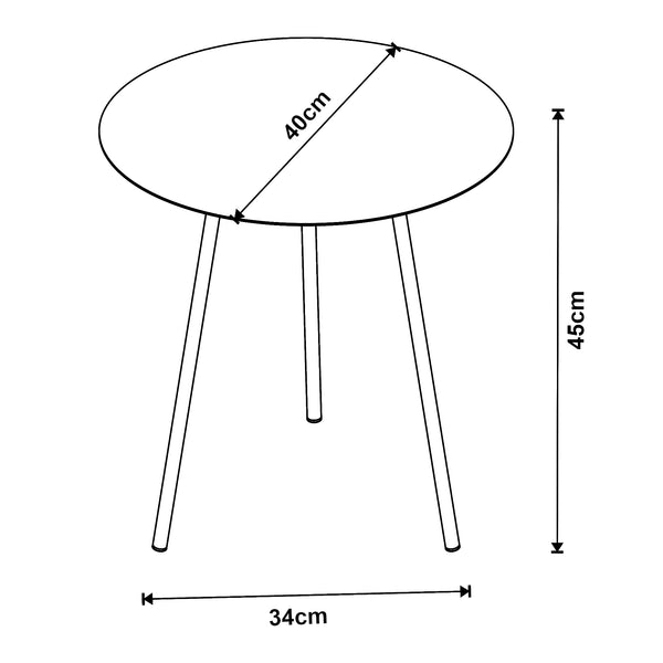 Sula metal sidebord sort i forskellige størrelser størrelser [en.casa]