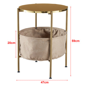 Mesa auxiliar Suonenjoki metal/aglomerado 59 x Ø 47cm varios colores [en.casa]