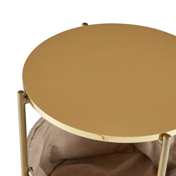 Mesa auxiliar Suonenjoki metal/aglomerado 59 x Ø 47cm varios colores [en.casa]