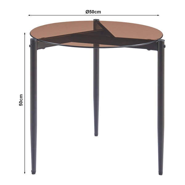Sidebord Ulökantaa Ø50x50 cm [en.casa]