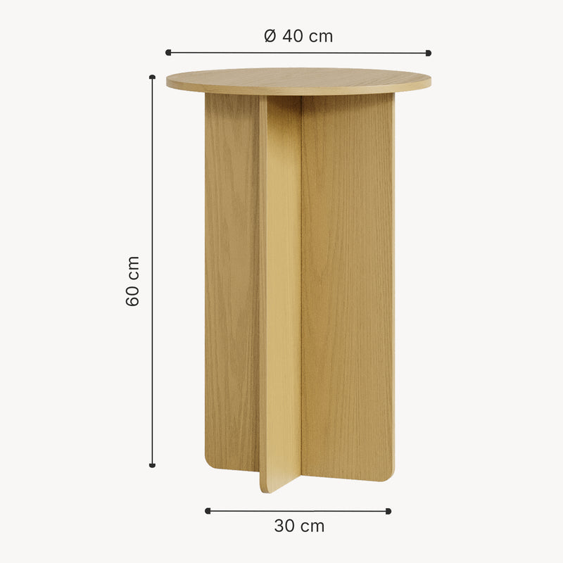 Målskitse Sidebord Vappevn 60xØ40 cm [en.casa]