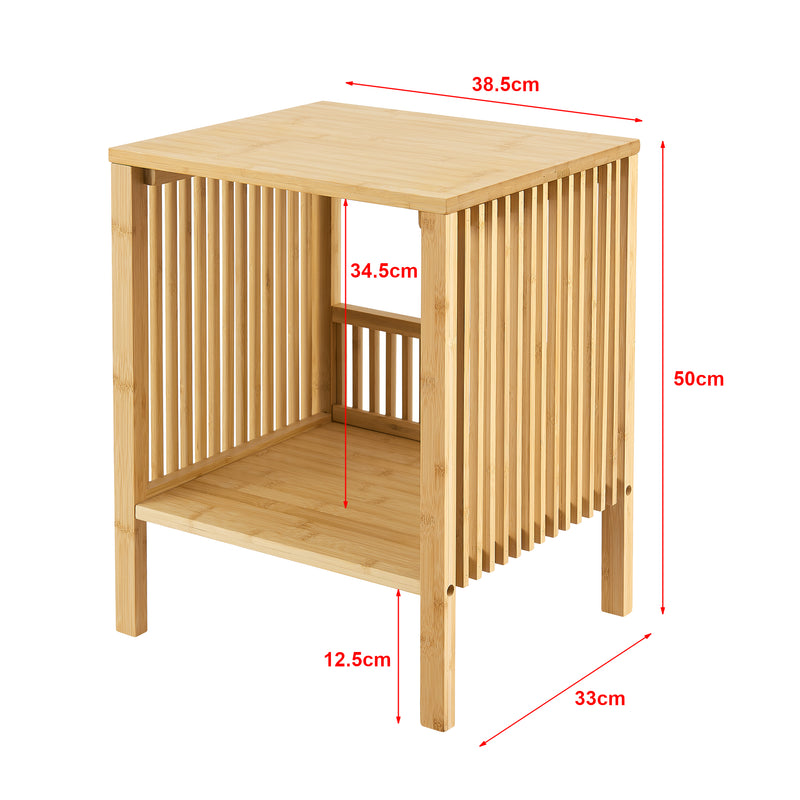 Målskitse Sidebord Varde Bambus [en.casa]
