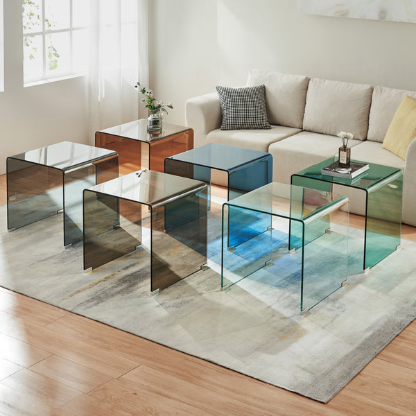 Sidebord Varlofrek Glas 50x50x50 cm [en.casa]