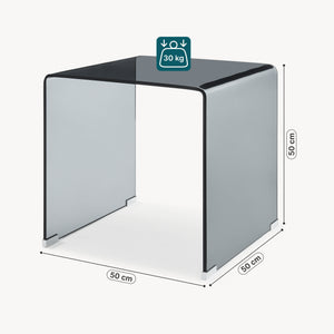 Sidebord Varlofrek Glas 50x50x50 cm [en.casa]