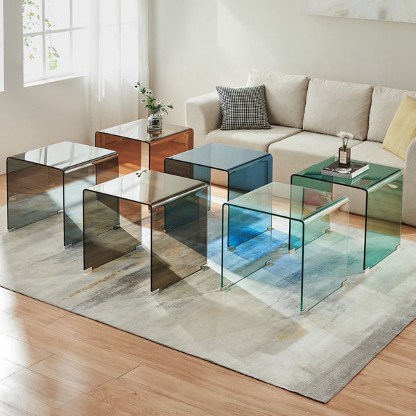 Sidebord Varlofrek Glas 50x50x50 cm [en.casa]