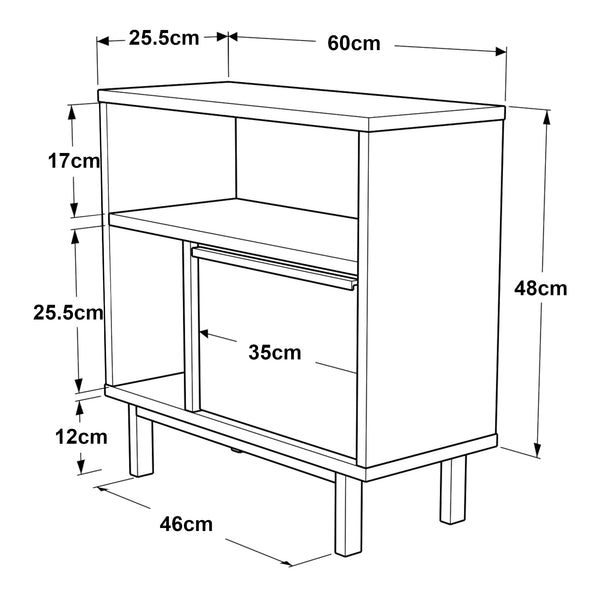 Sidebord Vesanto 60x60x26 cm [en.casa]