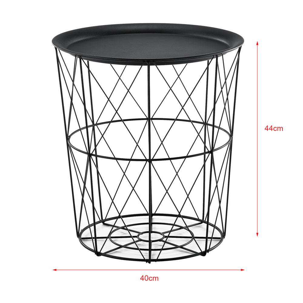 3-delt sæt metal kurve sidebord Worcester en.casa - premiumXL