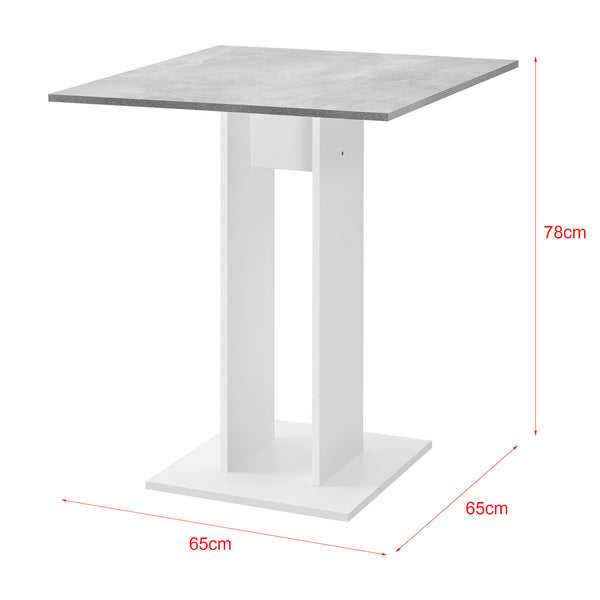 [en.casa]® Spisebord Lindesnes-65x65x78cm-melaminbelagt spånplade-i forskellige farver