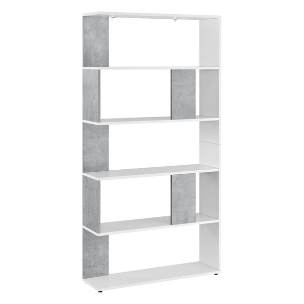 Bogreol Aneby 159x80x24cm med 5 hylder i forskellige farver farver [en.casa]