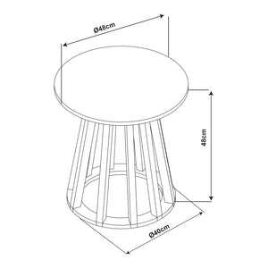Mesa auxiliar Buzzard bambú [en.casa]
