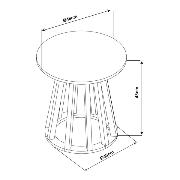 Mesa auxiliar Buzzard bambú [en.casa]