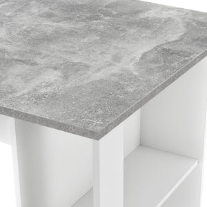 Barbord Danderyd 120x60x106 cm med 3 opbevaringsrum [en.casa]
