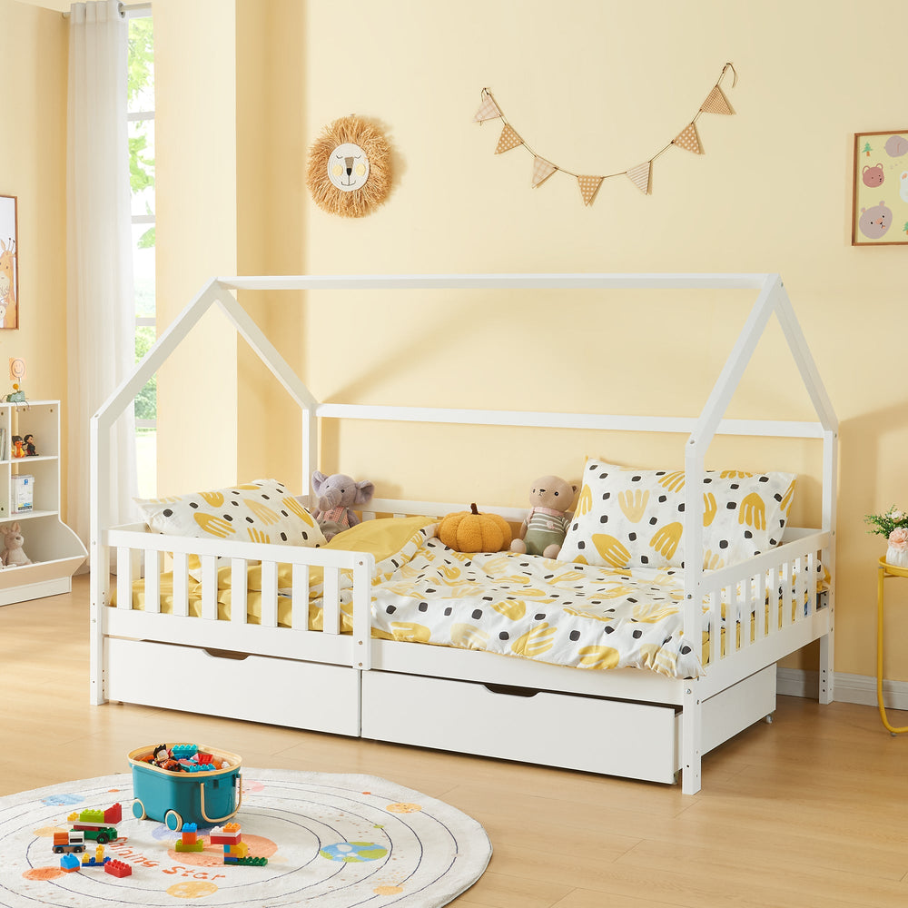 Sengeskuffe 2 stk. sæt Ydre Hvid [en.casa]