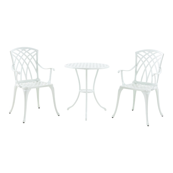 Bistrosæt Vena 3-delt i støbt aluminium [casa.pro].