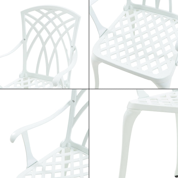 Bistrosæt Vena 3-delt i støbt aluminium [casa.pro].