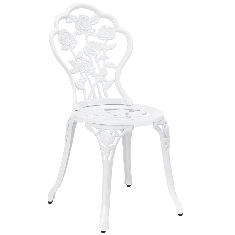 Målskitse [casa.pro]® Vintage café sæt - bord og 2 stole - støbejern - i forskellige farver