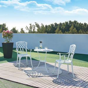 Bistrosæt Vena 3-delt i støbt aluminium [casa.pro].