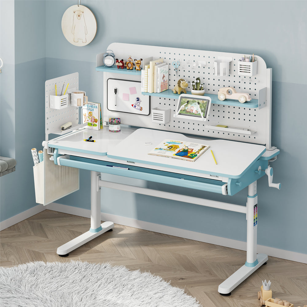 Clamp-on desk organiser Sauda 114x68 cm stål [en.casa]