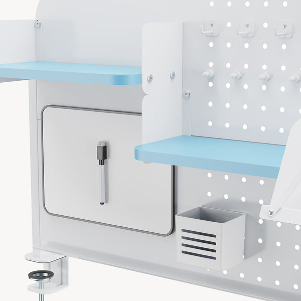 Clamp-on desk organiser Sauda 114x68 cm stål [en.casa]