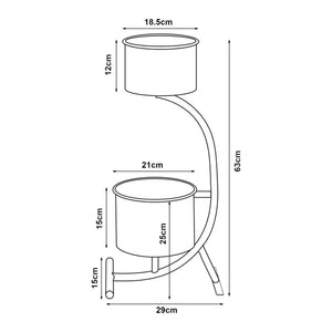 Blomsterstativ Almelo 63x29x21cm metal [en.casa].