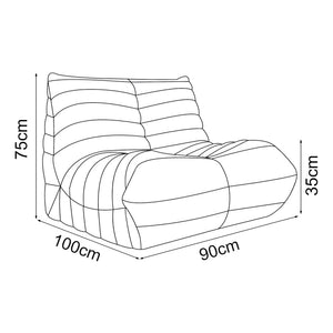 Gulvlænestol Kodsø 75x90x100 cm [en.casa]
