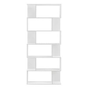 [en.casa]® Boghylde Oxford-192x80x24cm-spånplade meleminbelagt-maks. belastning per hylde: 8 kg-i forskellige farver