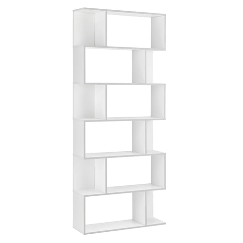 [en.casa]® Boghylde Oxford-192x80x24cm-spånplade meleminbelagt-maks. belastning per hylde: 8 kg-i forskellige farver