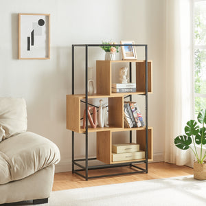 Bogreol Rennebu Sort/Eg [en.casa]