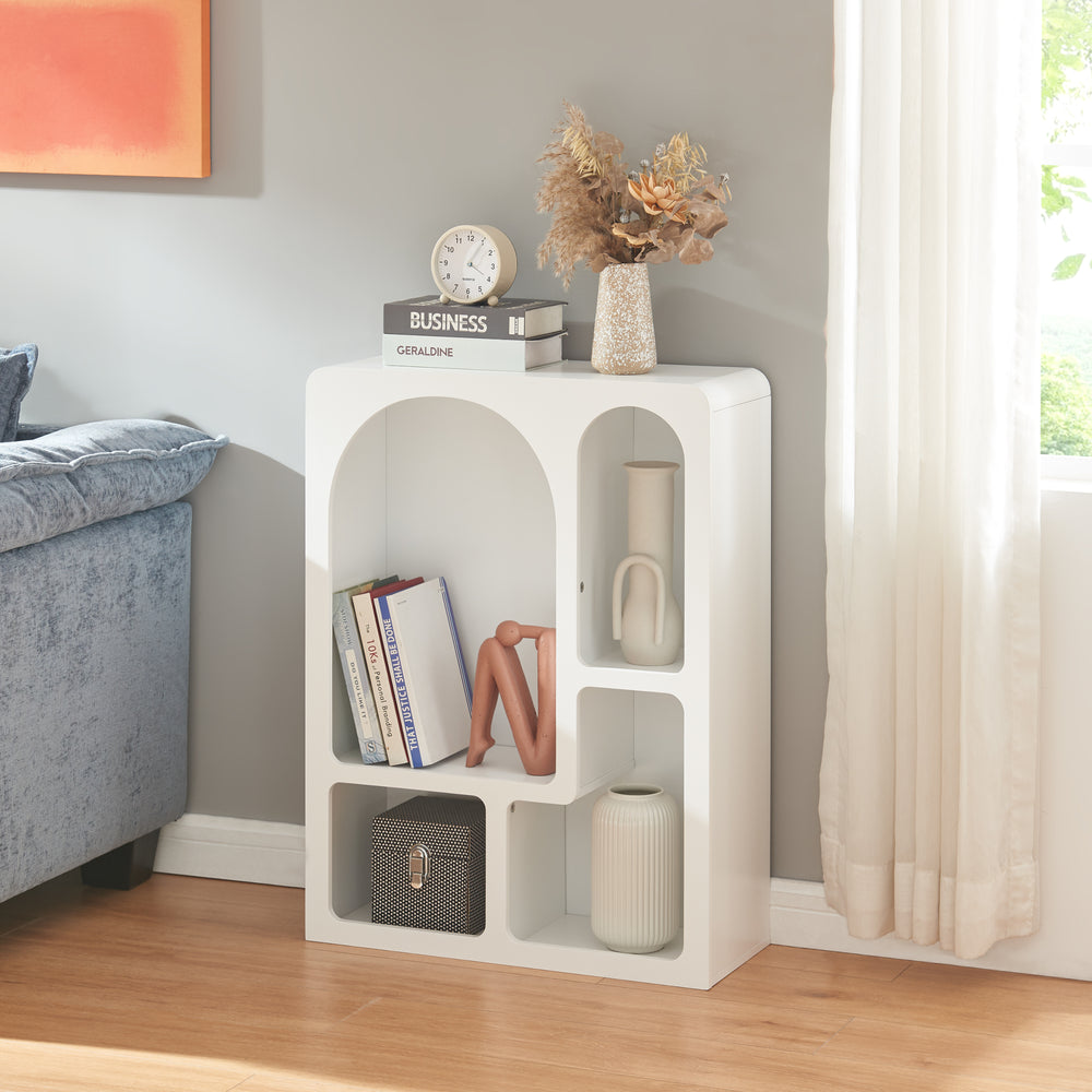 Reol Vågå 80x60x24 cm Hvid [en.casa] - premiumXL