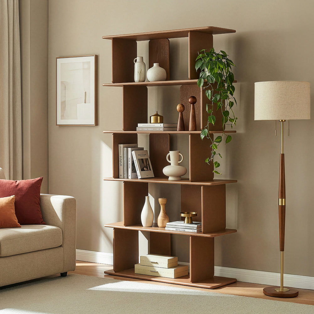 Librería Gäljami 5 compartimentos abiertos 180x100x35cm - [en.casa]