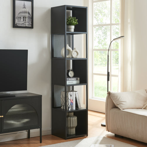 Stående hylde Finspång 185x38x38 cm [en.casa]