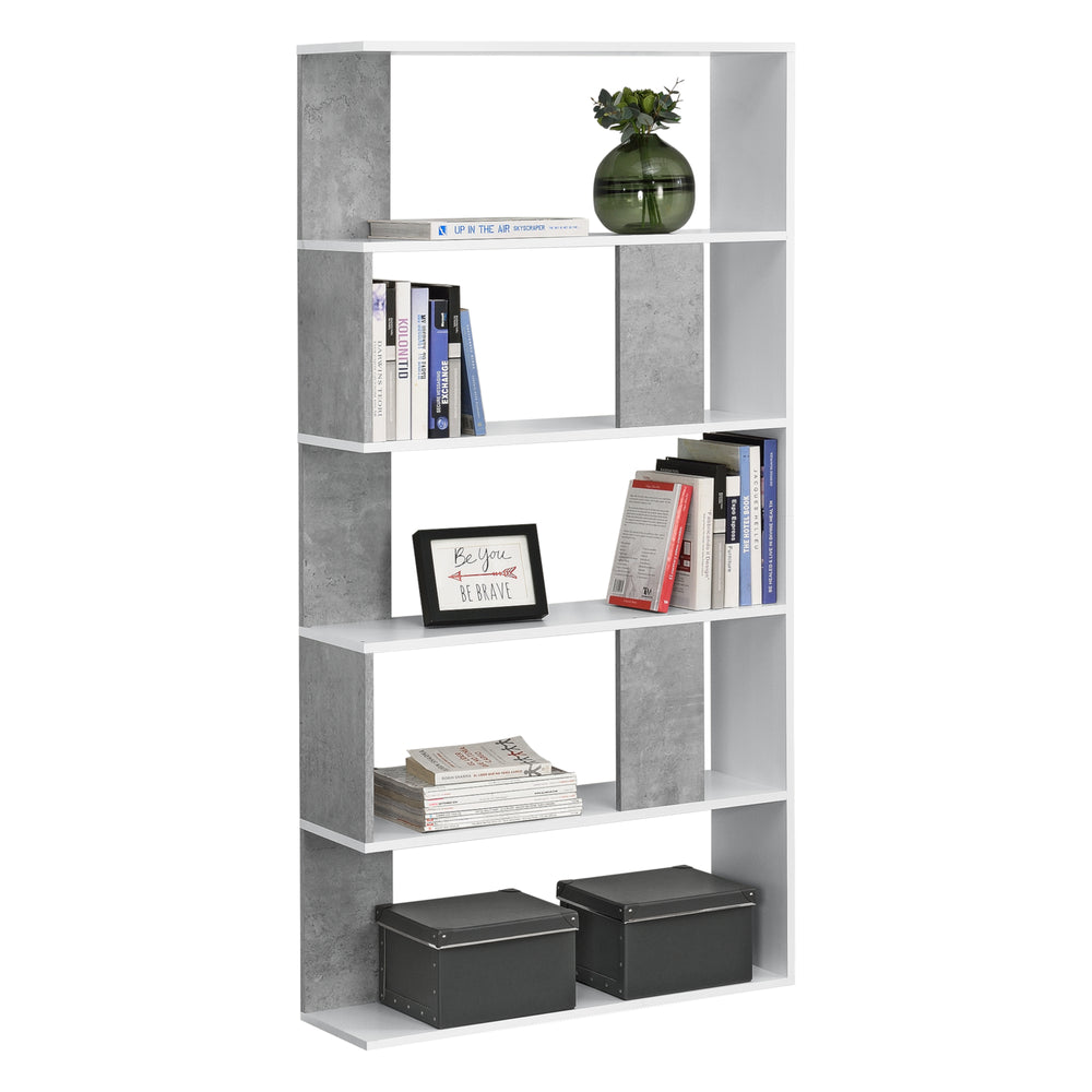 Bogreol Aneby 159x80x24cm med 5 hylder forskellige farver [en.casa] - premiumXL