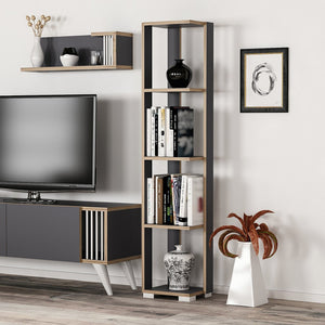 Aalestrup reol med 4 niveauer 153 x 34 x 26 cm i forskellige farver. farver [en.casa]