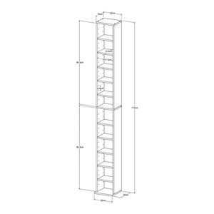 CD-hylde Tynset 175x20x20 cm med 12 rum [en.casa]