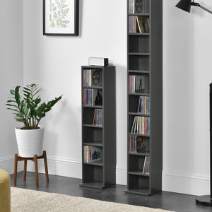 CD-hylde Tynset 90x20x20 cm med 6 rum [en.casa]