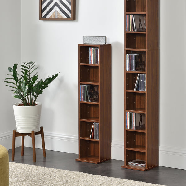 CD-hylde Tynset 90x20x20 cm med 6 rum [en.casa]