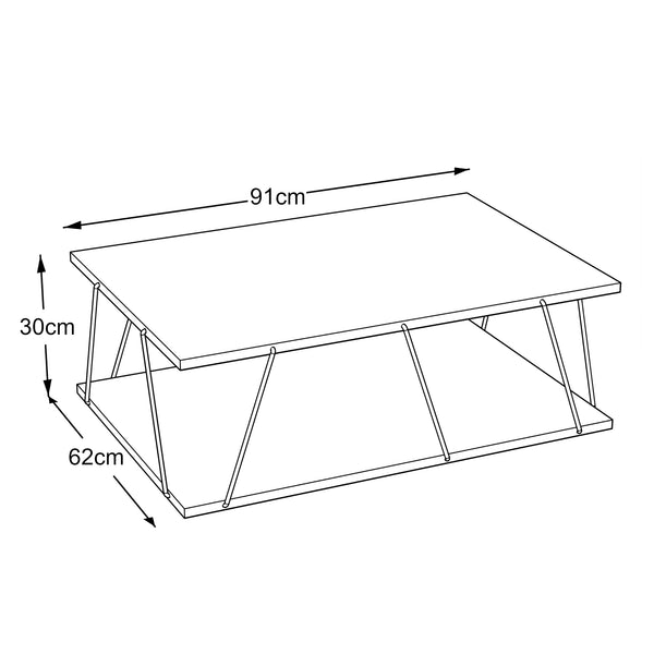 Sofabord Saltdal 91x62x30 cm [en.casa] select model