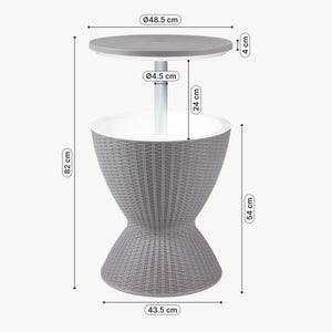 Kølebord Atessa 58x49 cm Rattanlook [casa.pro]