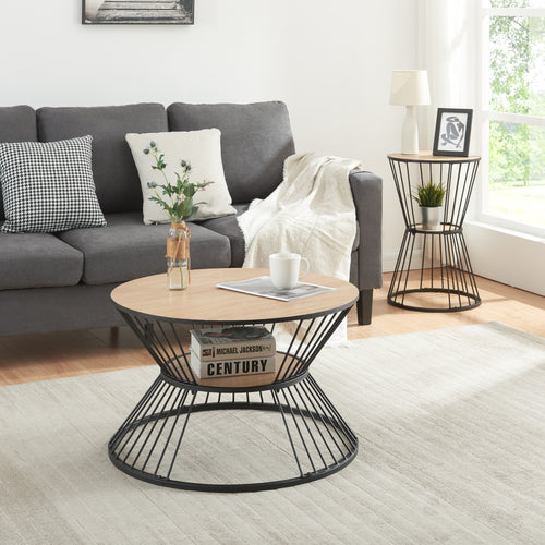 Sofabord Fossbergom sort/eg-look [en.casa].
