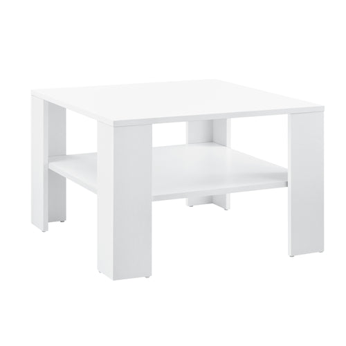 Sofabord Aachen 60x60x40 cm med hylde Hvid en.casa - premiumXL